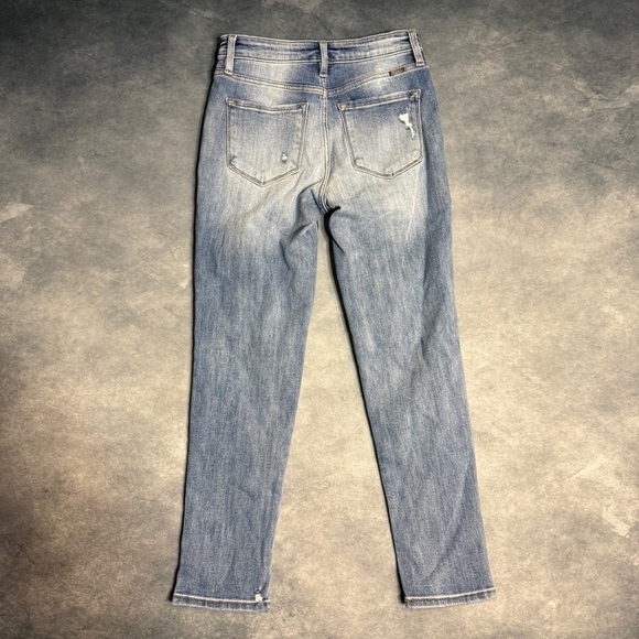 KanCan Mid Rise Distressed Straight Jeans Women’s 5/26 Blue Denim 28x26.5 - Picture 14 of 16